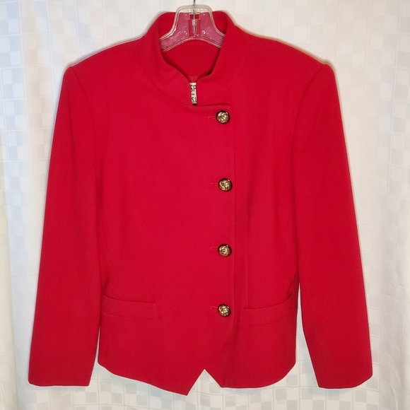 ☃️ Kasper for ASL Red Blazer - Picture 1 of 5